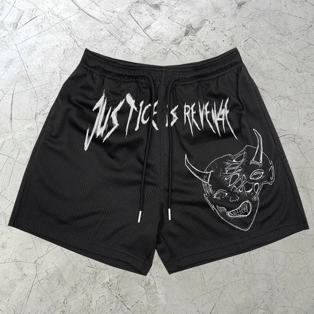 Retro Street Loose Mesh Shorts