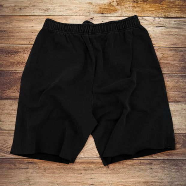 Retro fashion street style print shorts