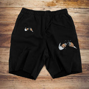Retro fashion street style print shorts