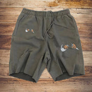 Retro fashion street style print shorts