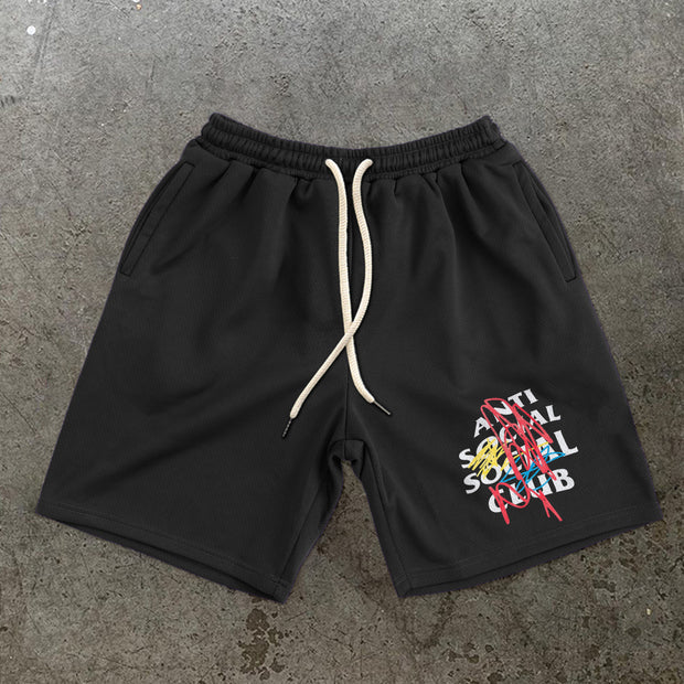 Retro Fashion Street Print Casual Shorts