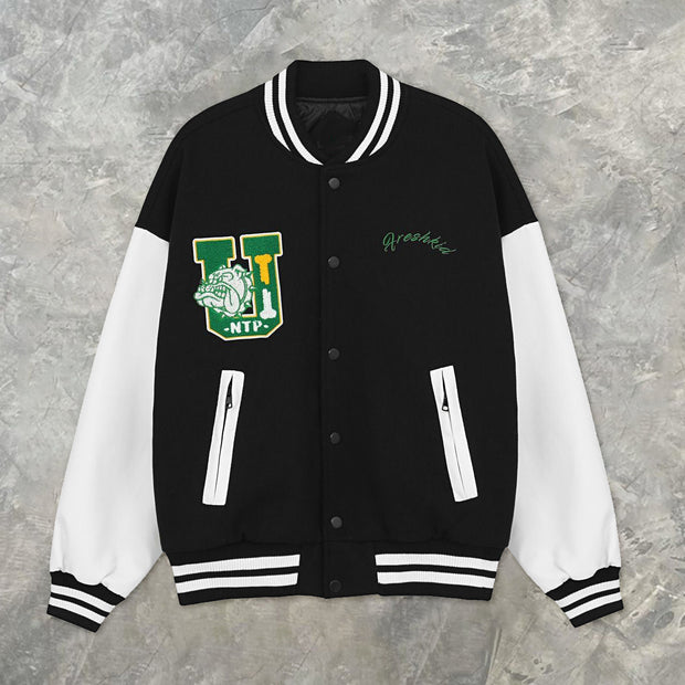 Trendy loose baseball jacket