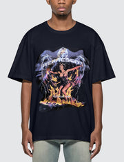 Street style personality printing basic T-shirt men