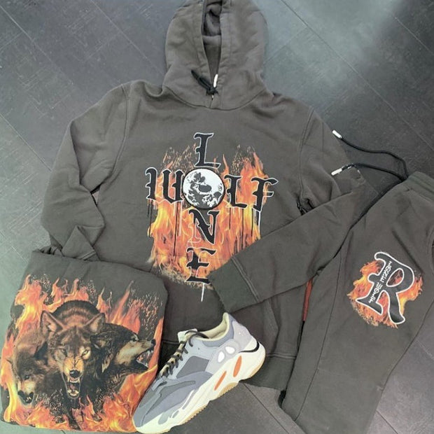 Fashion sports hoodie set