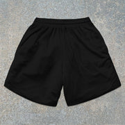 street-pattern mesh shorts