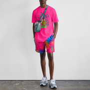Personalized tie-dye coconut tree print casual suit