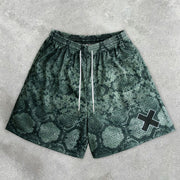 Statement Street X-Print Mesh Shorts