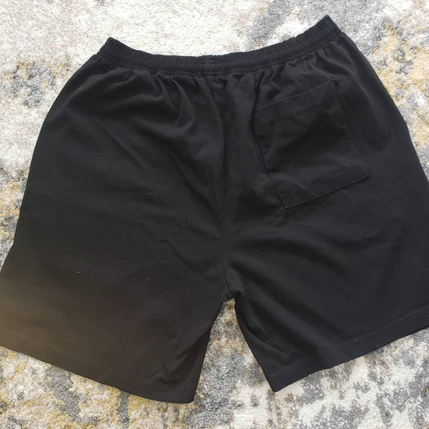 Casual personality flame smiley print shorts