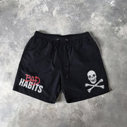 Skull Print 5 Inseam Shorts