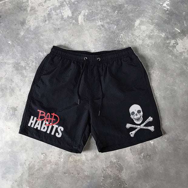 Skull Print 5 Inseam Shorts