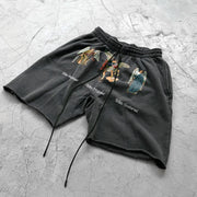 Angel Faith Retro Scattered Street Shorts