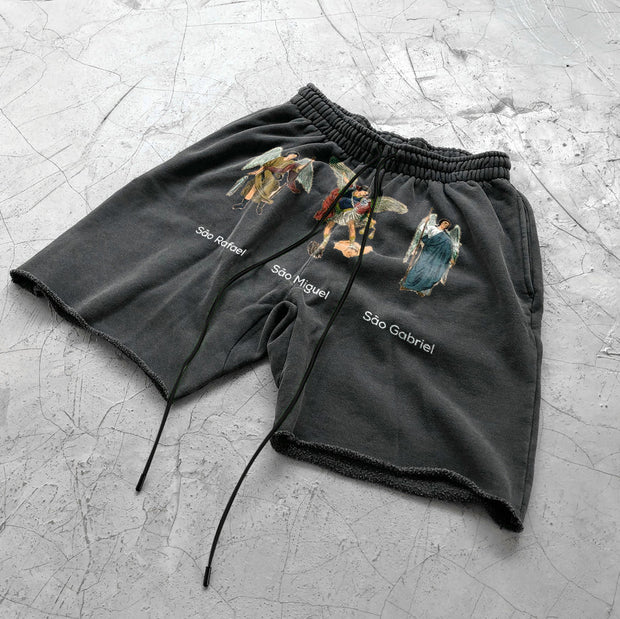 Angel Faith Retro Scattered Street Shorts