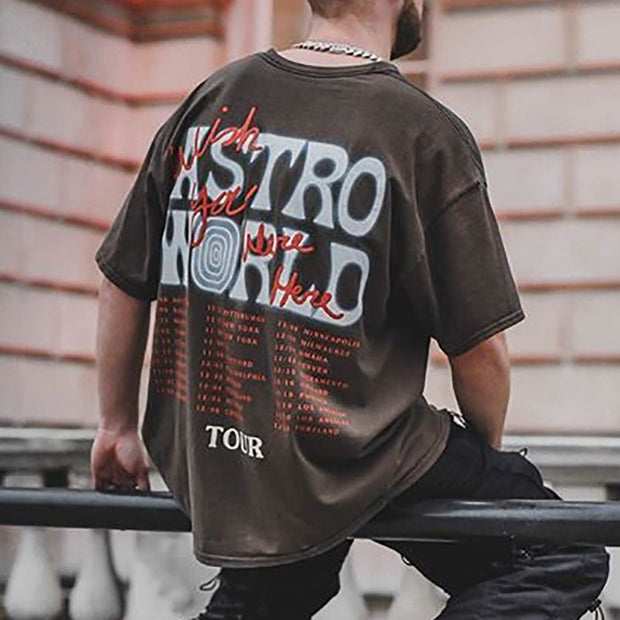 Round neck print T-shirt