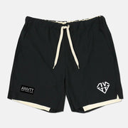 Men's double-layer shorts casual fitness training pants