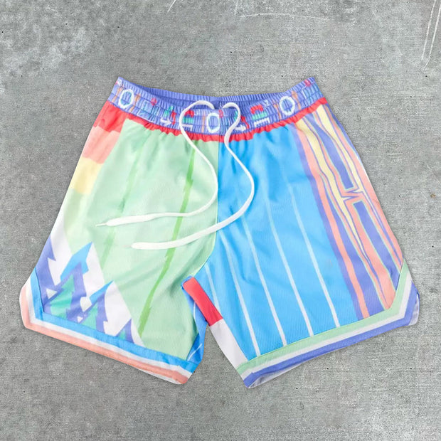 Fashion statement print sports shorts