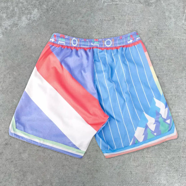 Fashion statement print sports shorts
