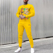 Casual Patch Doll Print Long Sleeve Sports Suit