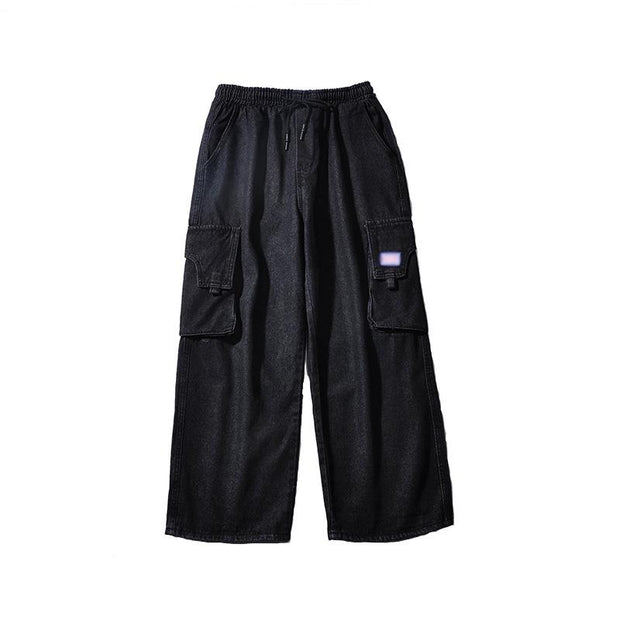 Workwear jeans men's loose straight leg wide-leg pants