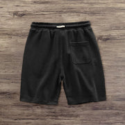 Retro literary print street shorts