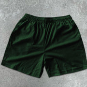 Baseball Graphic Print Elastic Shorts