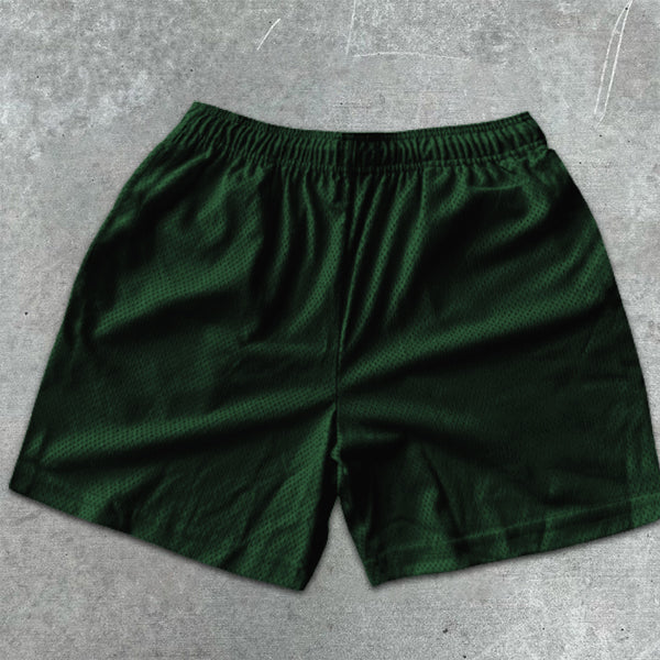 Baseball Graphic Print Elastic Shorts