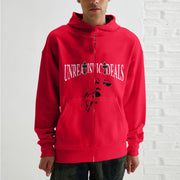 Fashion street trend zipper hooded sweatshirt jacket