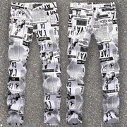 Statement print casual street jeans