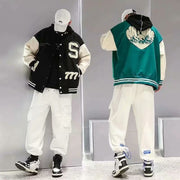 Autumn and winter color matching jacket