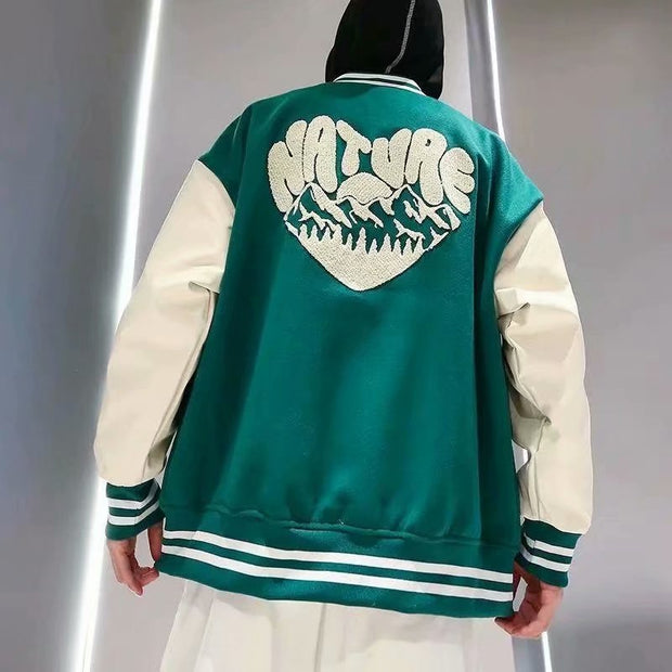 Autumn and winter color matching jacket