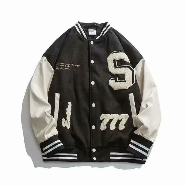 Autumn and winter color matching jacket