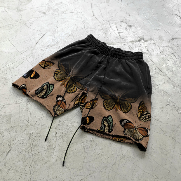 Fashion gradient retro street shorts