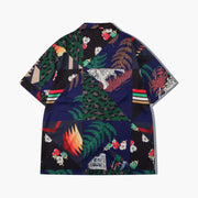 Year Tropical Rainforest Style Street Short Sleeve Shirt Casual Suit