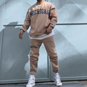 Fashion Casual Letter Print Belted Pants