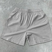 Baseball Graphic Print Elastic Shorts