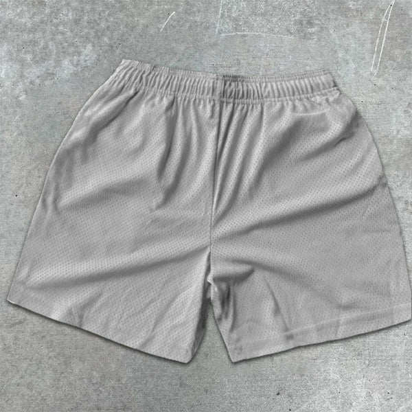 Baseball Graphic Print Elastic Shorts