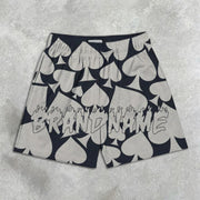 Spade Print Elastic Shorts