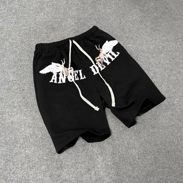 Street Angel Print Track Shorts
