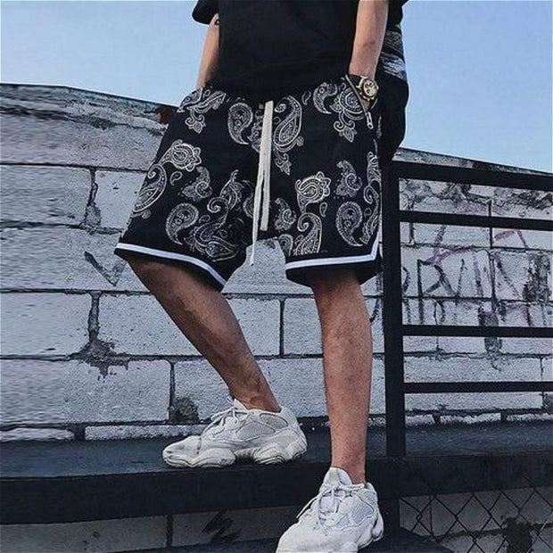 Cashew flower sports five-point pants