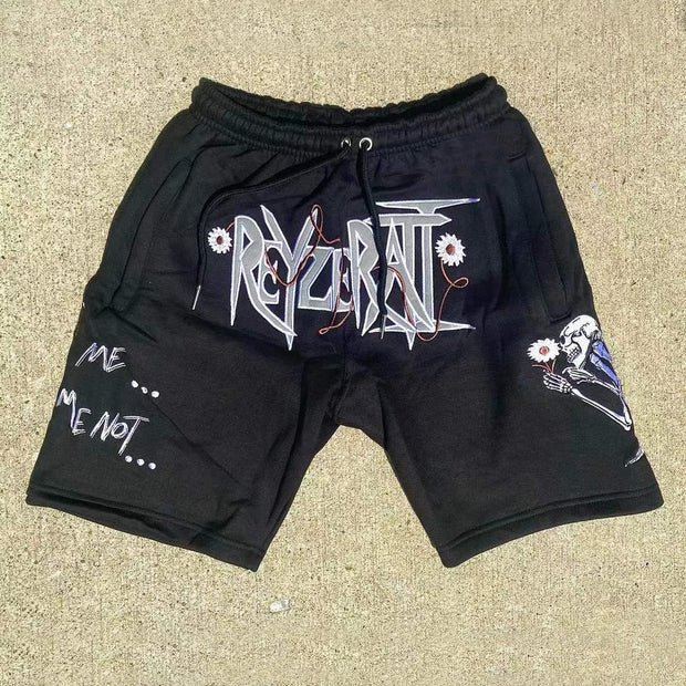 Daisy skull casual street sports shorts