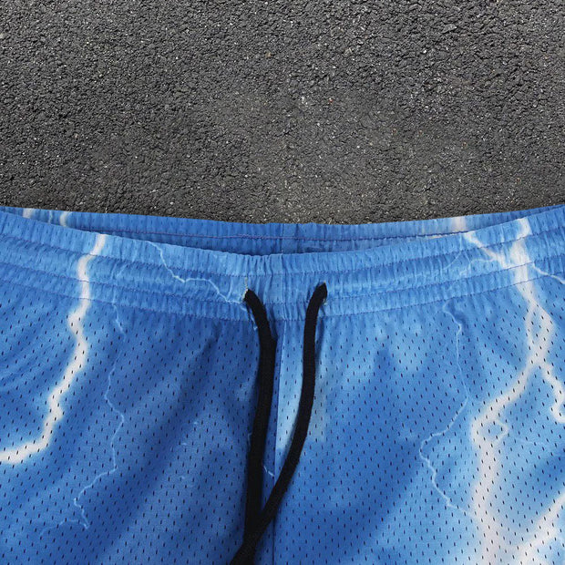 Lightning Cross Street Mesh Shorts