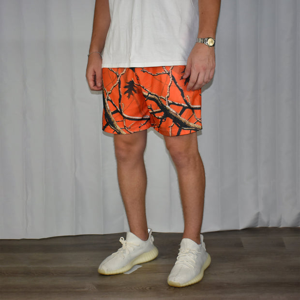 Statement Street Style Printed Mesh Track Shorts