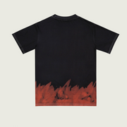 Hip-hop tie-dye personalized letter print loose T-shirt