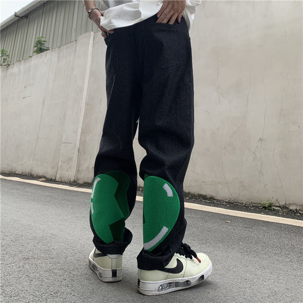 Hip hop street style rock fashion denim trousers