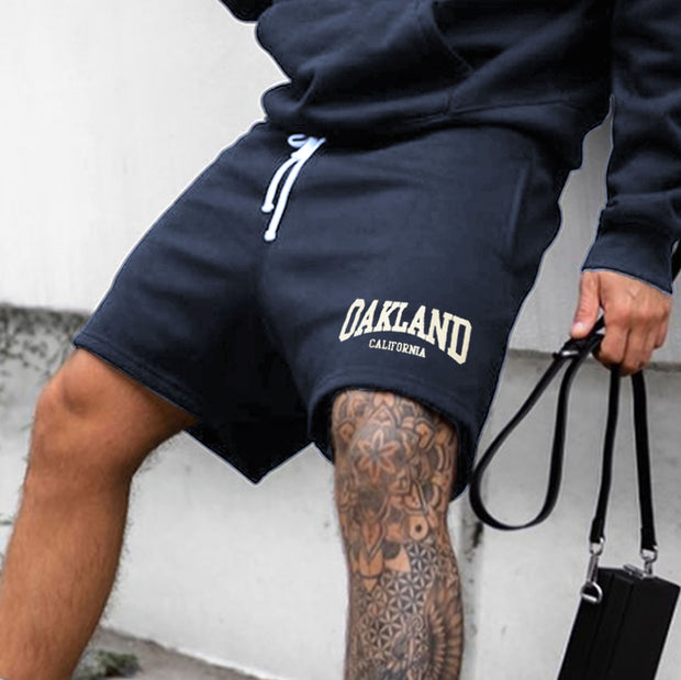Oakland Print Elastic Shorts