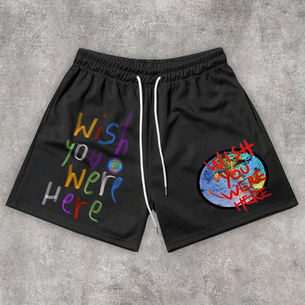 Tide brand print casual style street shorts