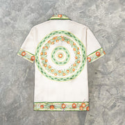 Fashion Fruit Lace Printed Short Sleeve Shirt