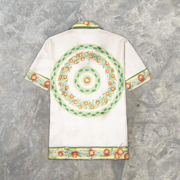 Fashion Fruit Lace Printed Short Sleeve Shirt