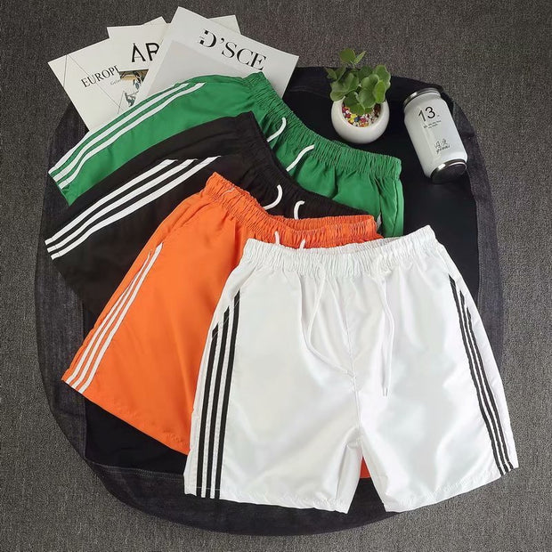 Three bars sports pants straight shorts