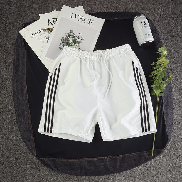 Three bars sports pants straight shorts