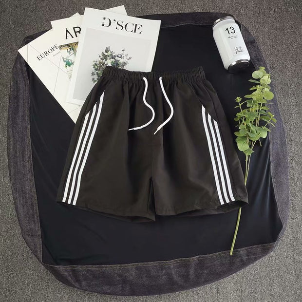 Three bars sports pants straight shorts